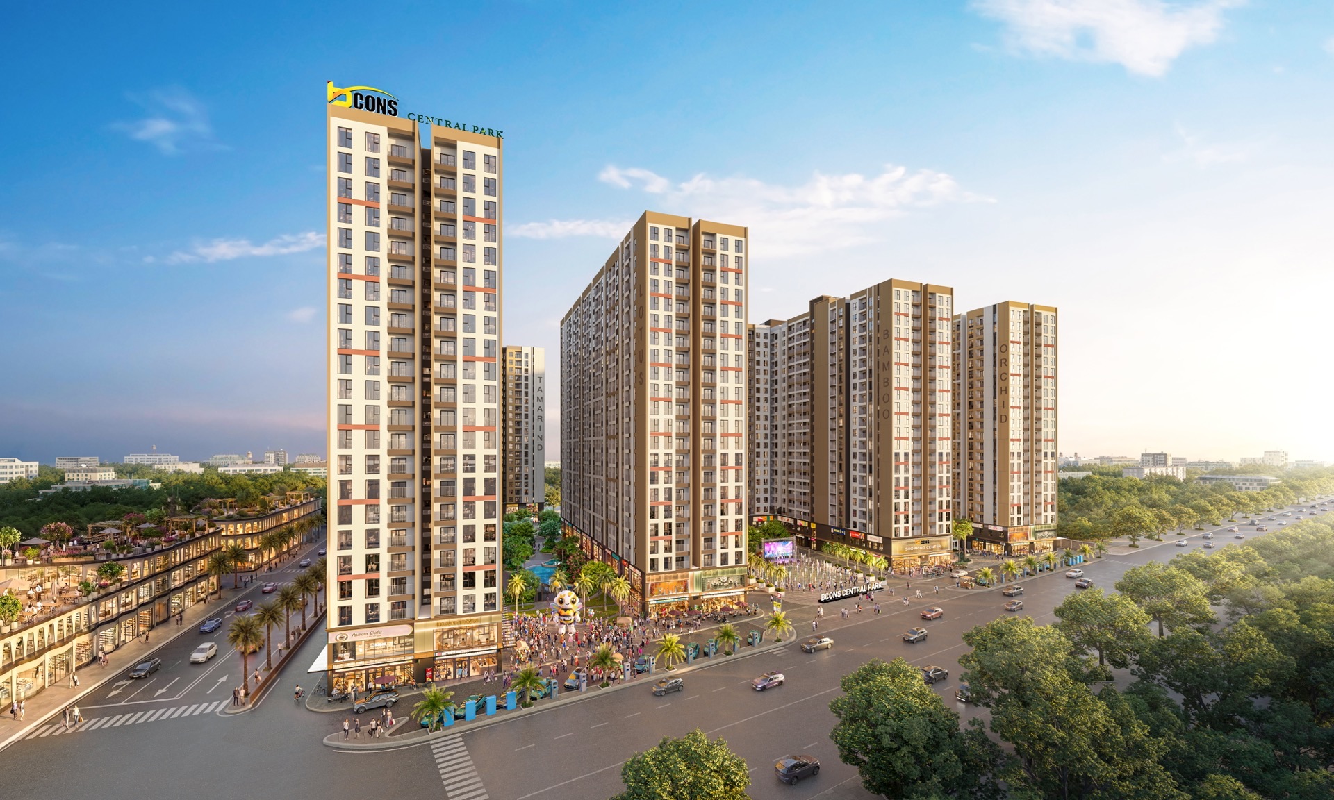 Phối cảnh dự án Bcons Central Park